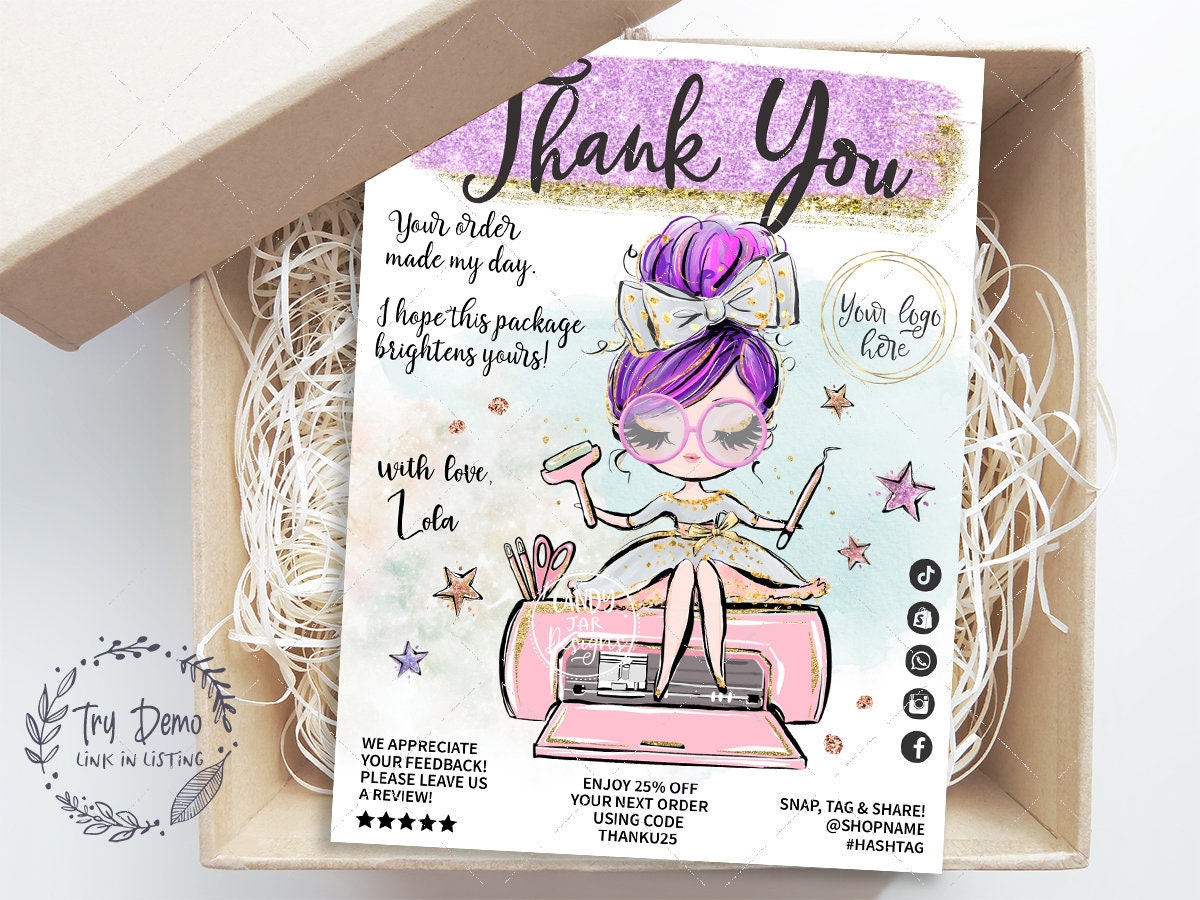 Handcrafter Thank You Insert Card