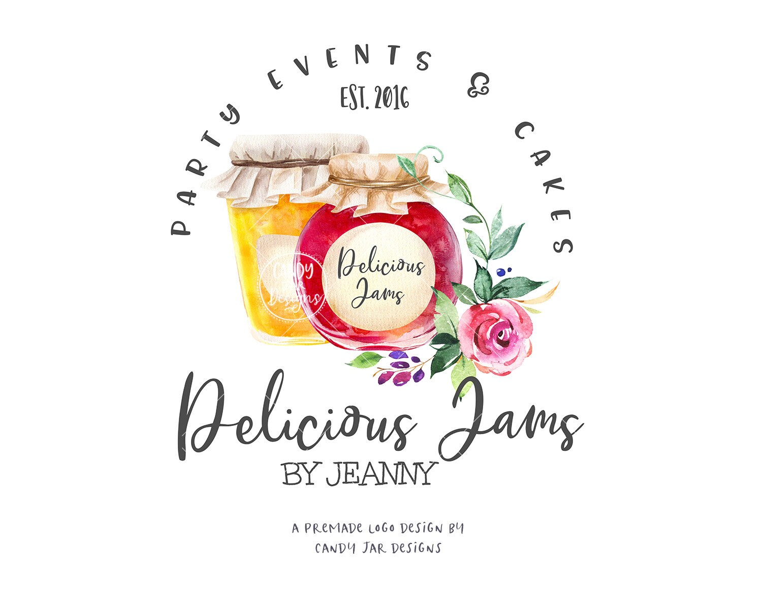 Jam Jars Logo, Marmelade Shop